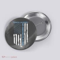 Diabetes Awareness Month American Flag Warrior T1 T2 Button thumb 0