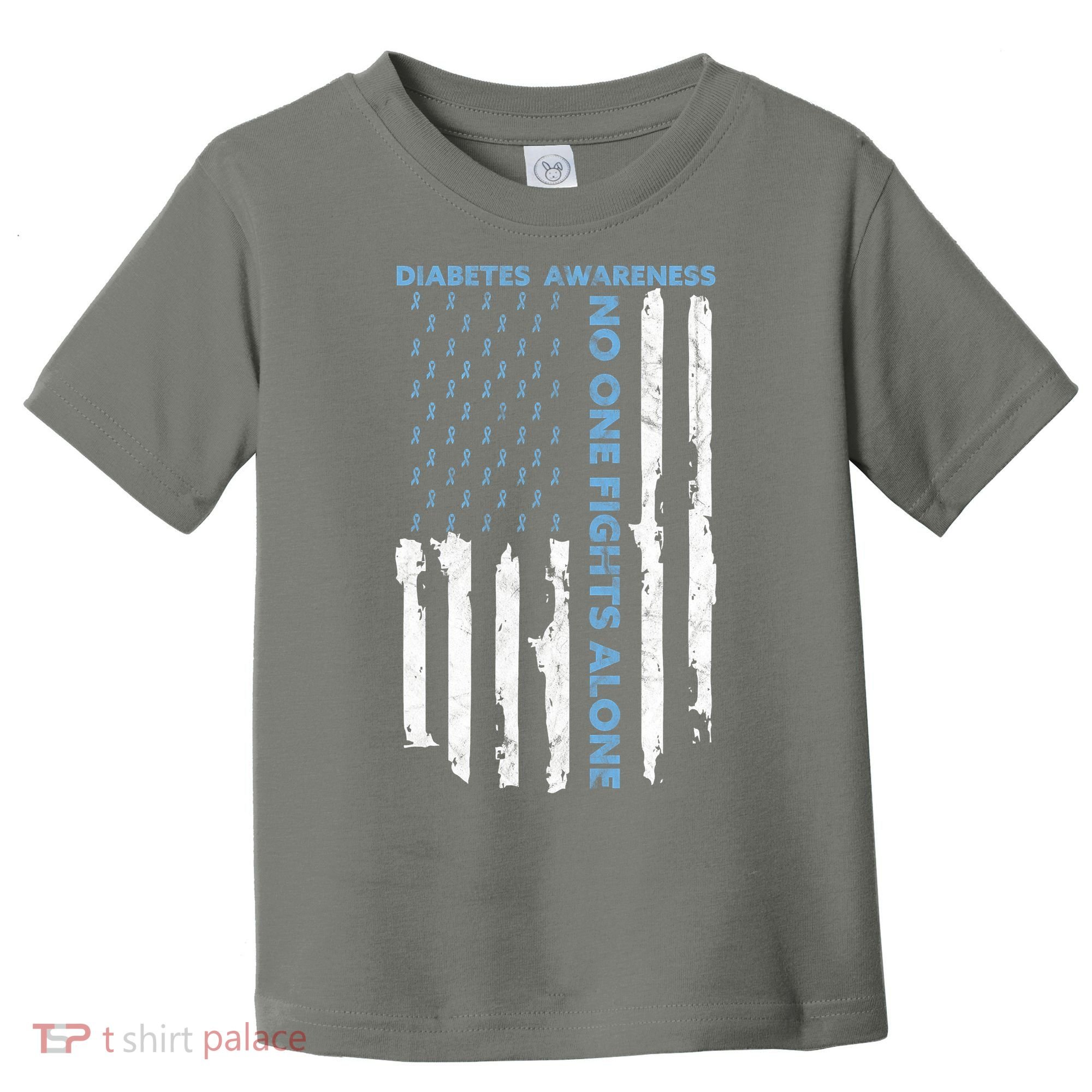 Diabetes Awareness Month American Flag Warrior T1 T2 Toddler T-Shirt
