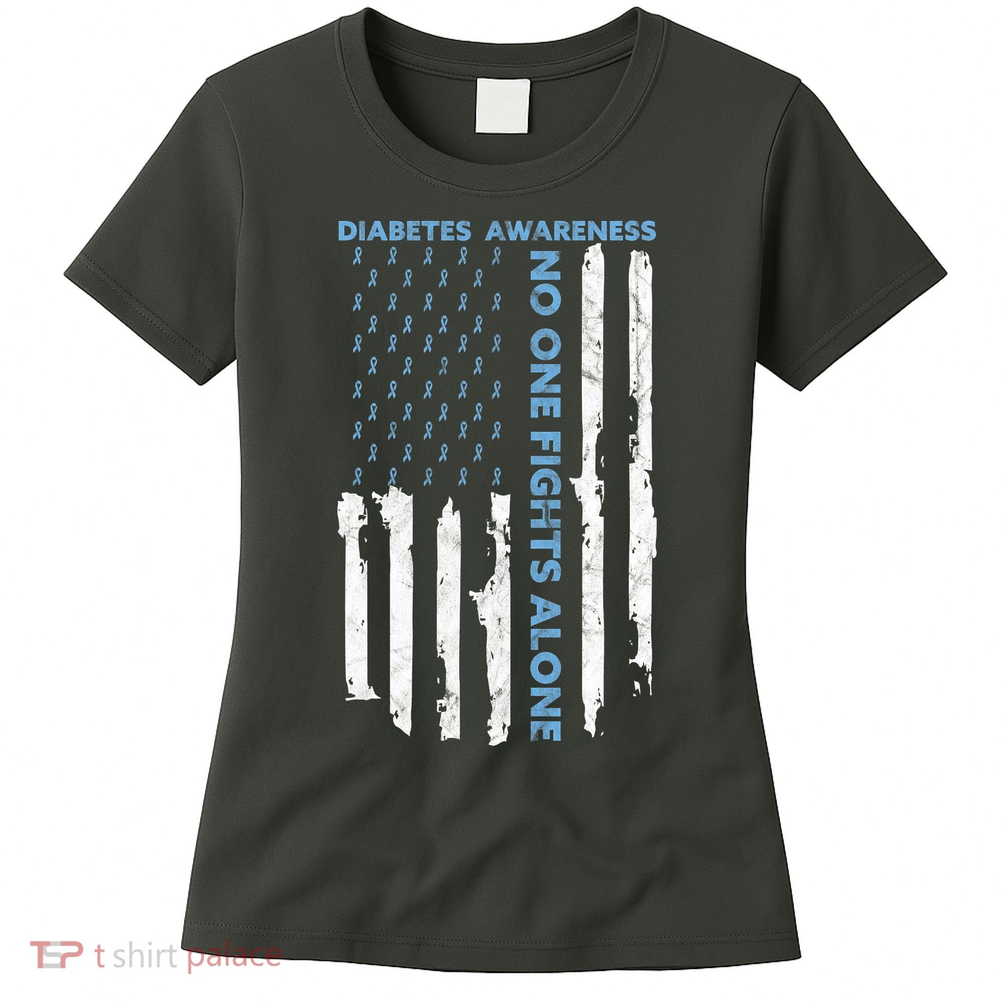 Diabetes Awareness Month American Flag Warrior T1 T2 Women's T-Shirt