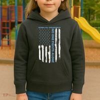 Diabetes Awareness Month American Flag Warrior T1 T2 Kids Hoodie thumb 3