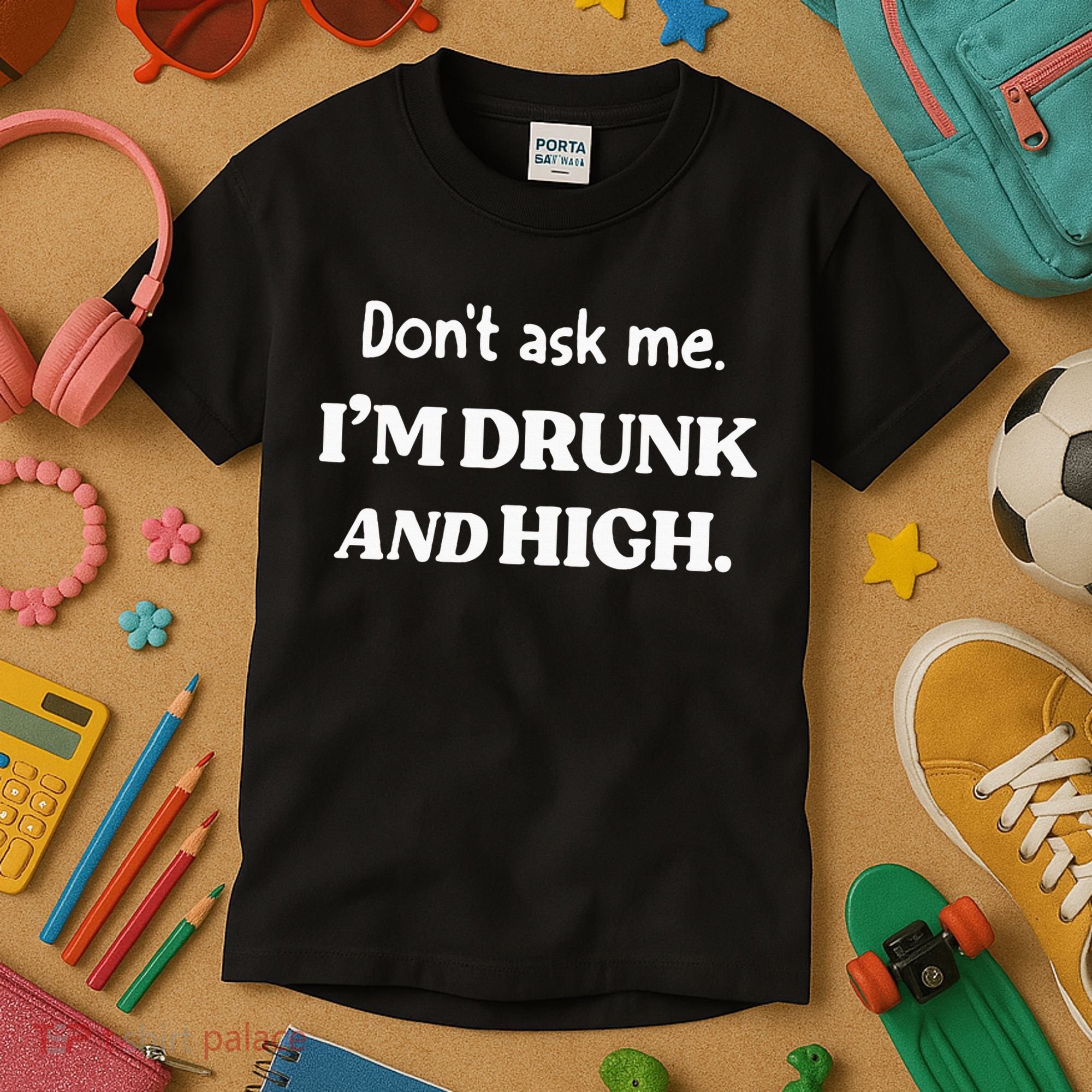 DonT Ask Me IM Drunk And High Kids T-Shirt