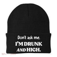 Don't Ask Me I'm Drunk And High Cool Gift Beanie thumb 0