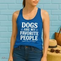 Dogs Are My Favorite People Funny Dog Meme Women's Tank Top thumb 2