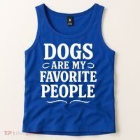 Dogs Are My Favorite People Funny Dog Meme Tank Top thumb 2
