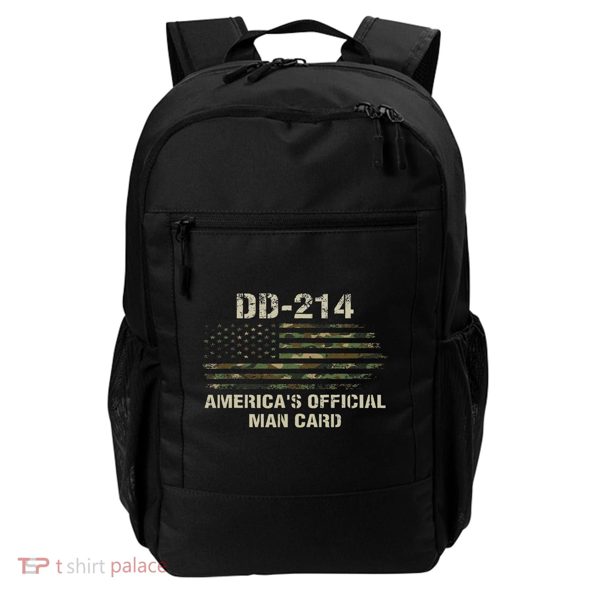 Dd214 Americas Man Card Funny Military Backpack