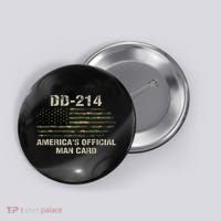 Dd214 Americas Man Card Funny Military Button thumb 0
