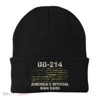Dd214 Americas Man Card Funny Military Beanie thumb 0