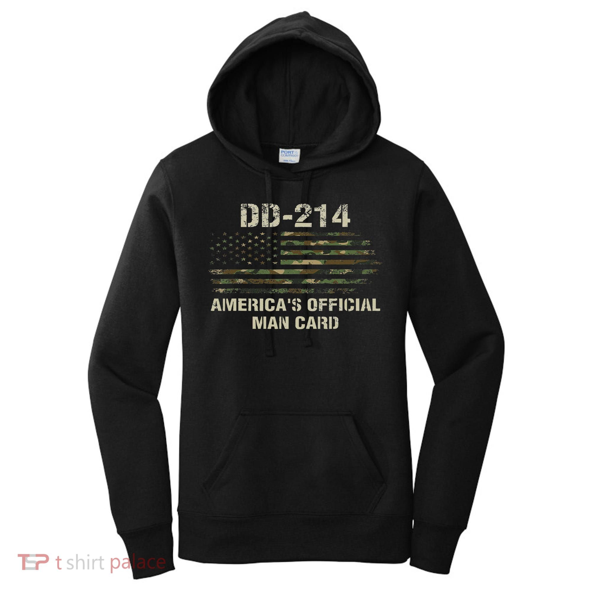Dd214 Americas Man Card Funny Military Women's Hoodie
