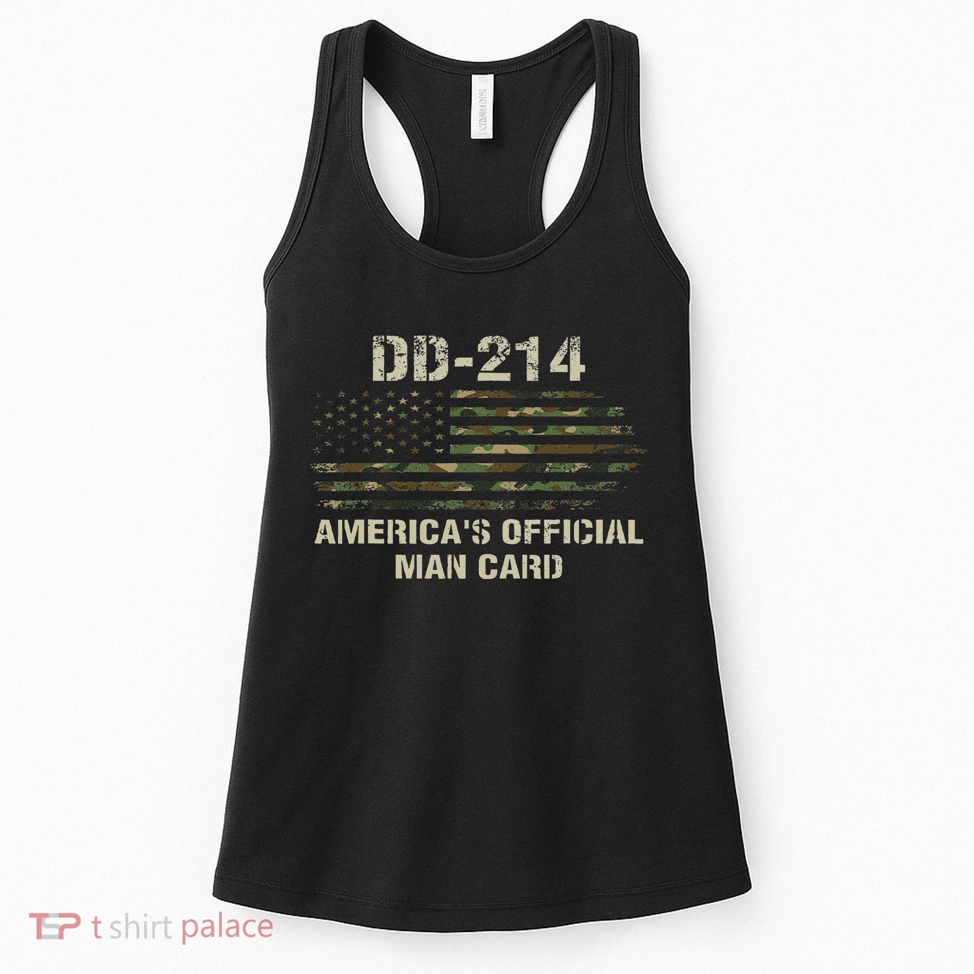 Dd214 Americas Man Card Funny Military Women's Tank Top