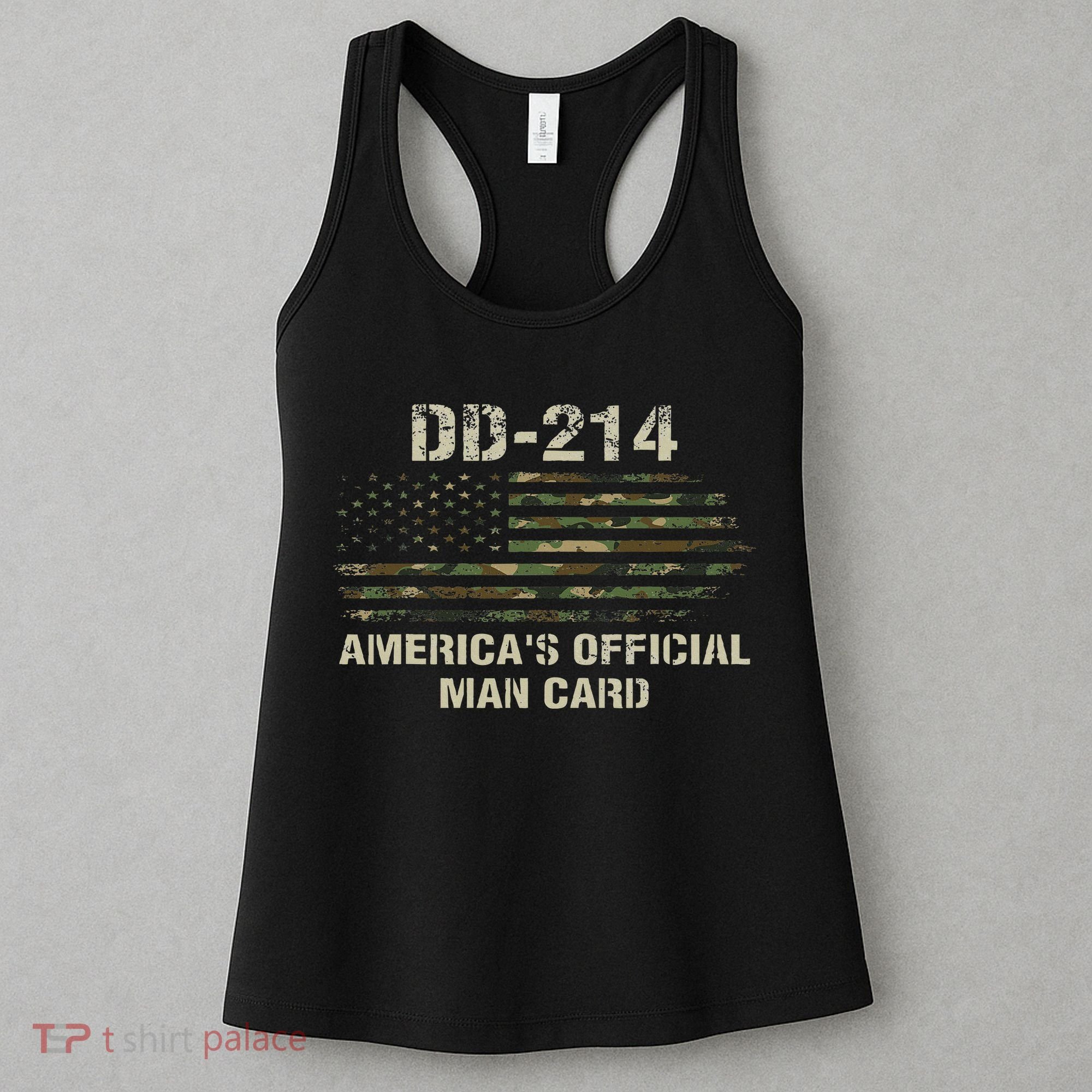 Dd214 Americas Man Card Funny Military Women's Tank Top