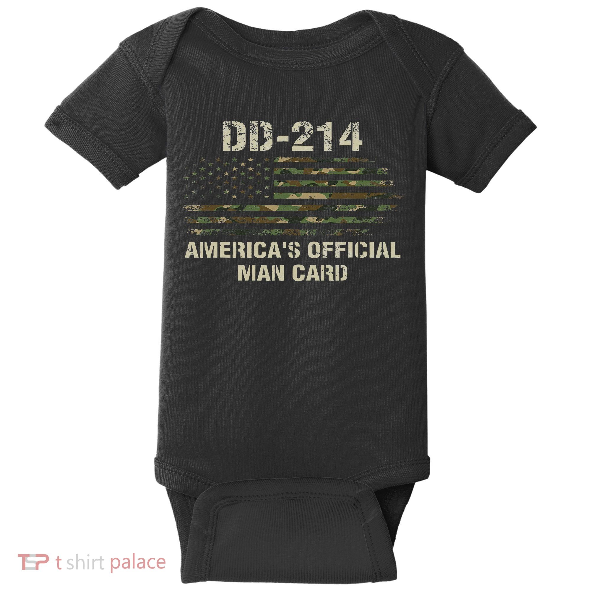 Dd214 Americas Man Card Funny Military Baby Bodysuit