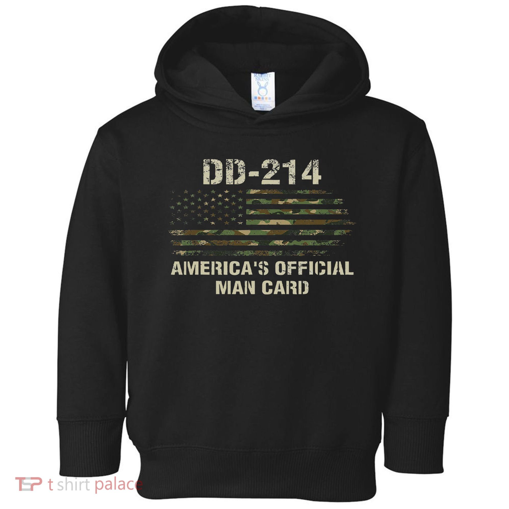 Dd214 Americas Man Card Funny Military Toddler Hoodie