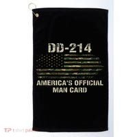 Dd214 Americas Man Card Funny Military Golf Towel thumb 0