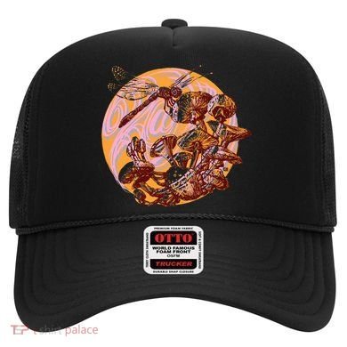 Dragonfly And Mushrooms Cottage Core Hat