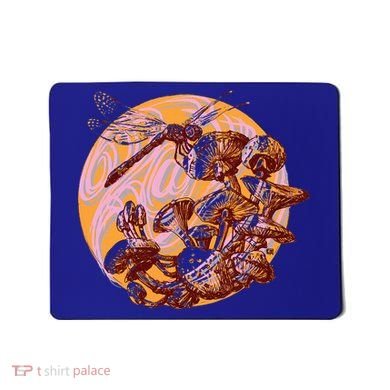 Dragonfly And Mushrooms Cottage Core Mousepad