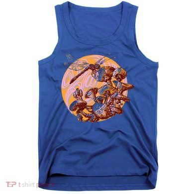 Dragonfly And Mushrooms Cottage Core Tank Top
