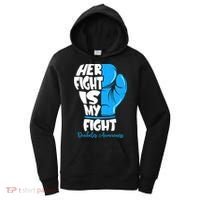 Diabetes Awareness Month Her Fight Is My Fight Boxing Glove Women's Hoodie thumb 0