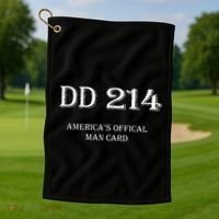 Dd214 AmericaS Man Card Golf Towel thumb 1