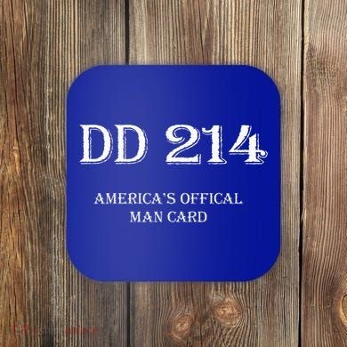 Dd214 AmericaS Man Card Coaster