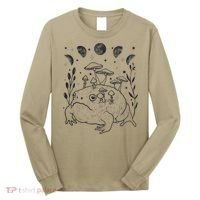 Dark Academia Moon Witchy Goblincore Aesthetic Frog Long Sleeve Shirt thumb 0