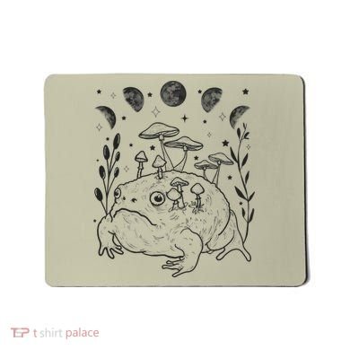 Dark Academia Moon Witchy Goblincore Aesthetic Frog Mousepad