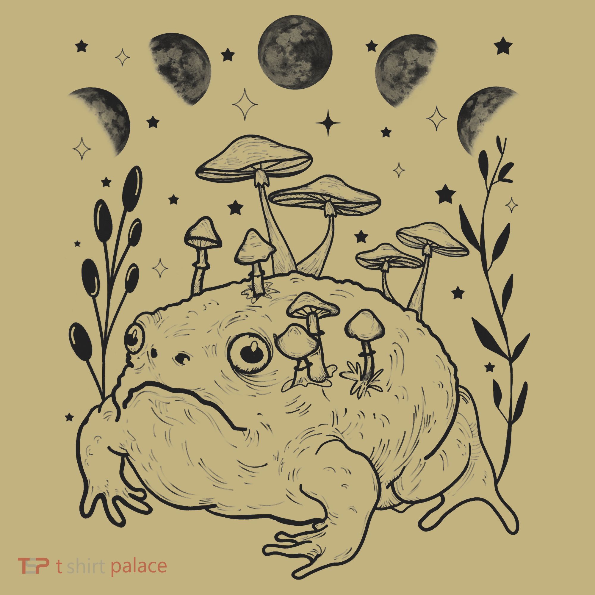 Dark Academia Moon Witchy Goblincore Aesthetic Frog Mousepad
