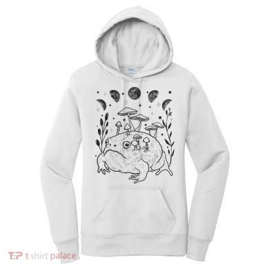 Dark Academia Moon Witchy Goblincore Aesthetic Frog Women's Hoodie