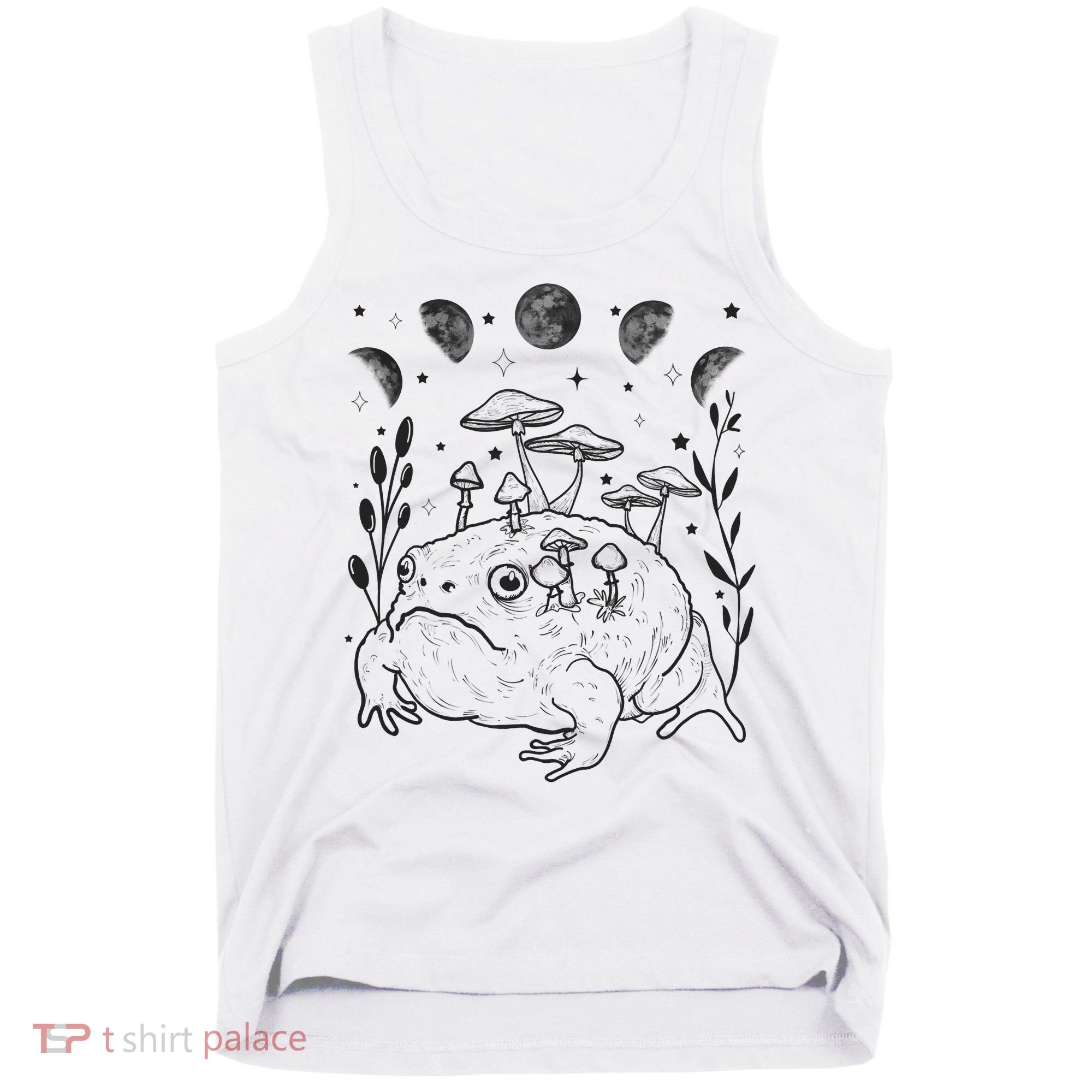 Dark Academia Moon Witchy Goblincore Aesthetic Frog Tank Top