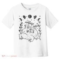 Dark Academia Moon Witchy Goblincore Aesthetic Frog Toddler T-Shirt thumb 0