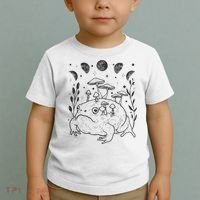 Dark Academia Moon Witchy Goblincore Aesthetic Frog Toddler T-Shirt thumb 2