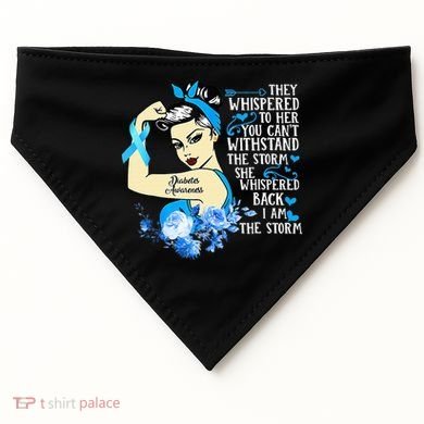 Diabetes Awareness Month For Powerful Warrior USA-Made Doggie Bandana