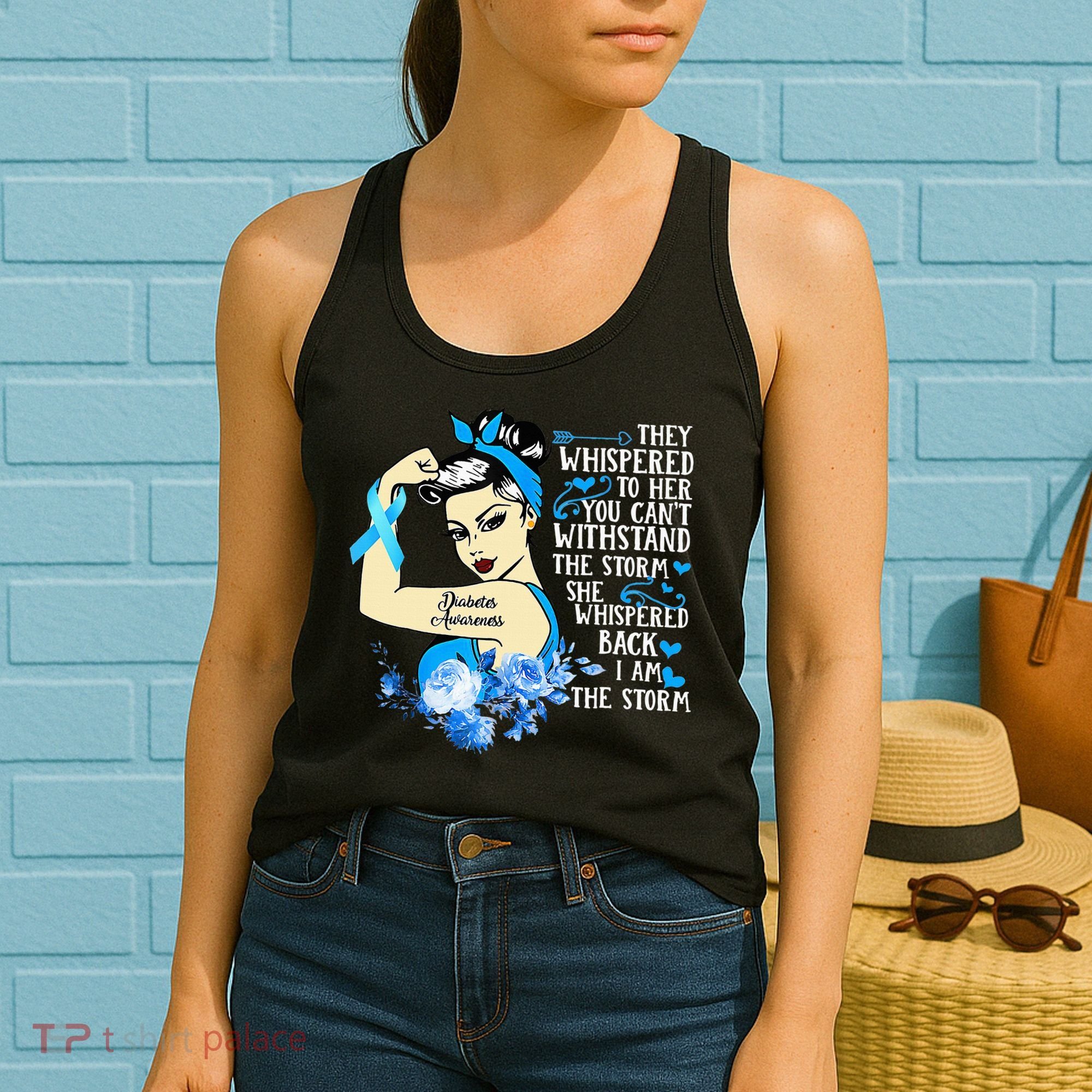 Diabetes Awareness Month For Powerful Warrior Women's Tank Top