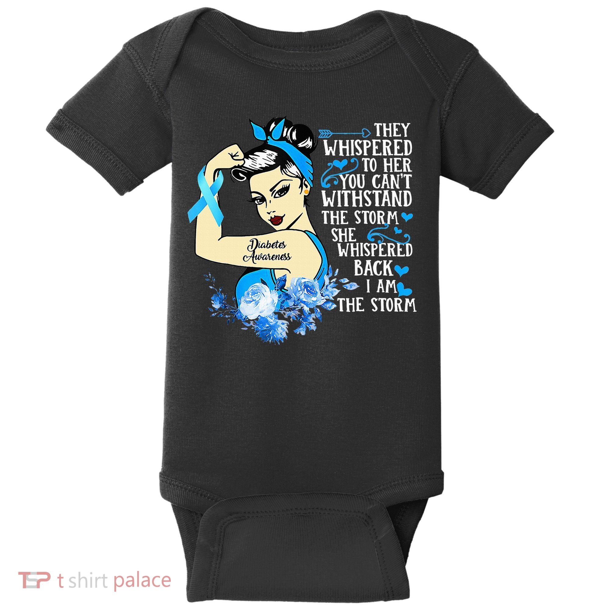 Diabetes Awareness Month For Powerful Warrior Baby Bodysuit
