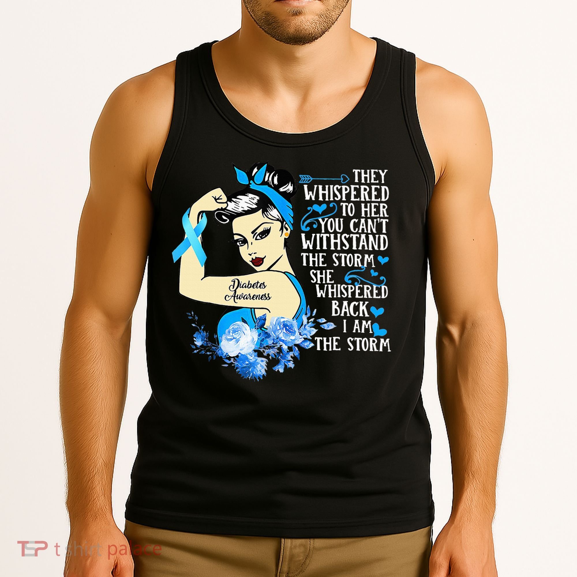 Diabetes Awareness Month For Powerful Warrior Tank Top