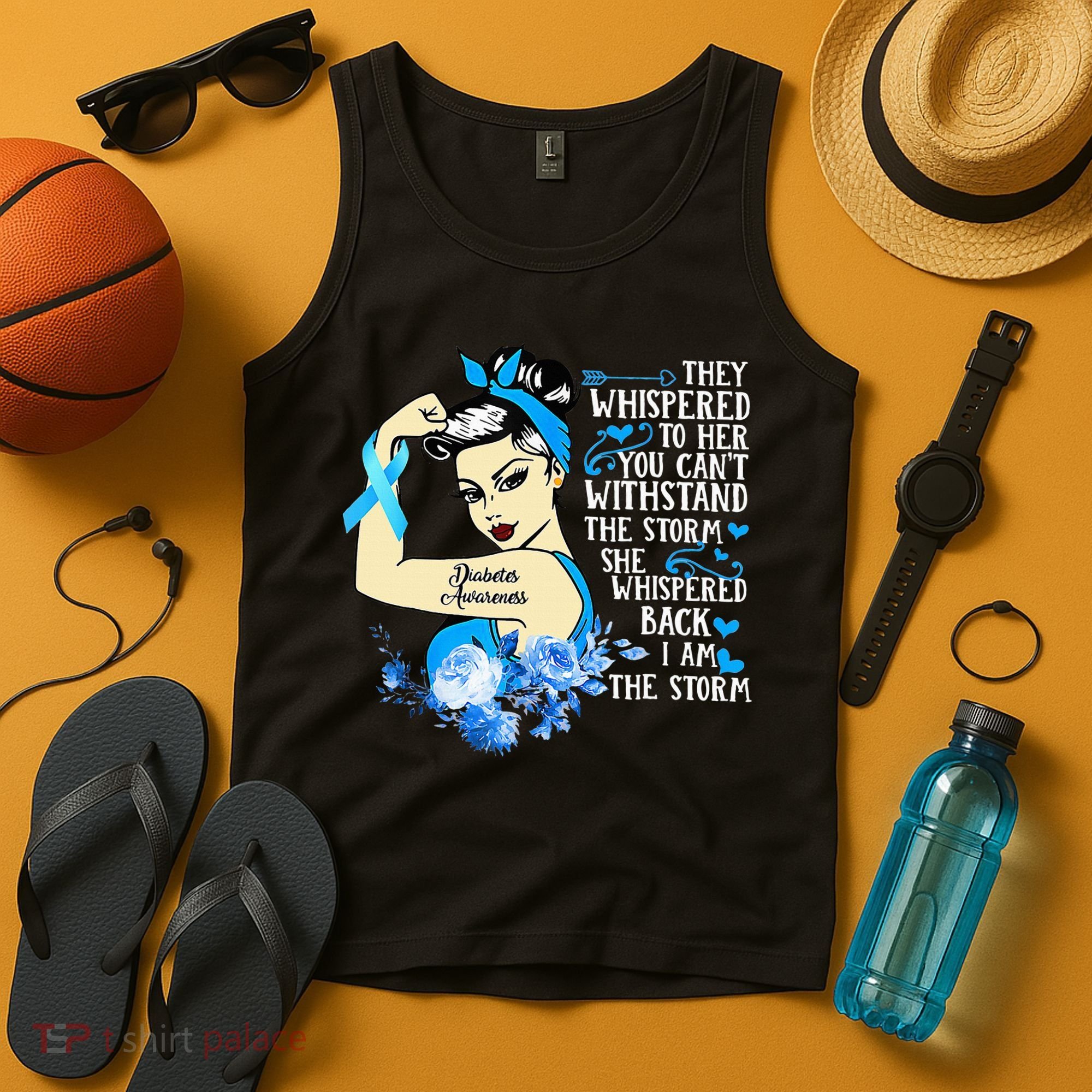 Diabetes Awareness Month For Powerful Warrior Tank Top