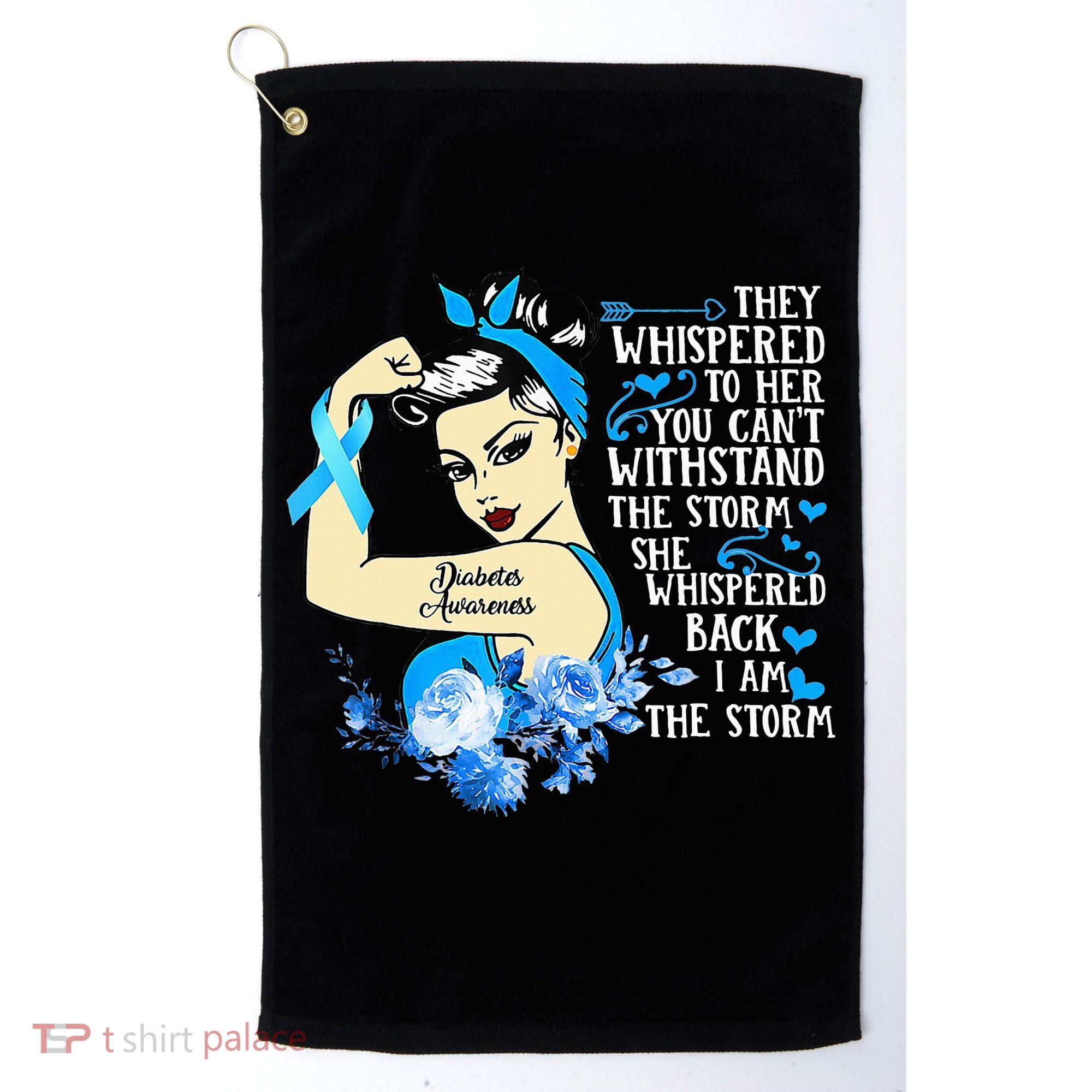 Diabetes Awareness Month For Powerful Warrior Golf Towel