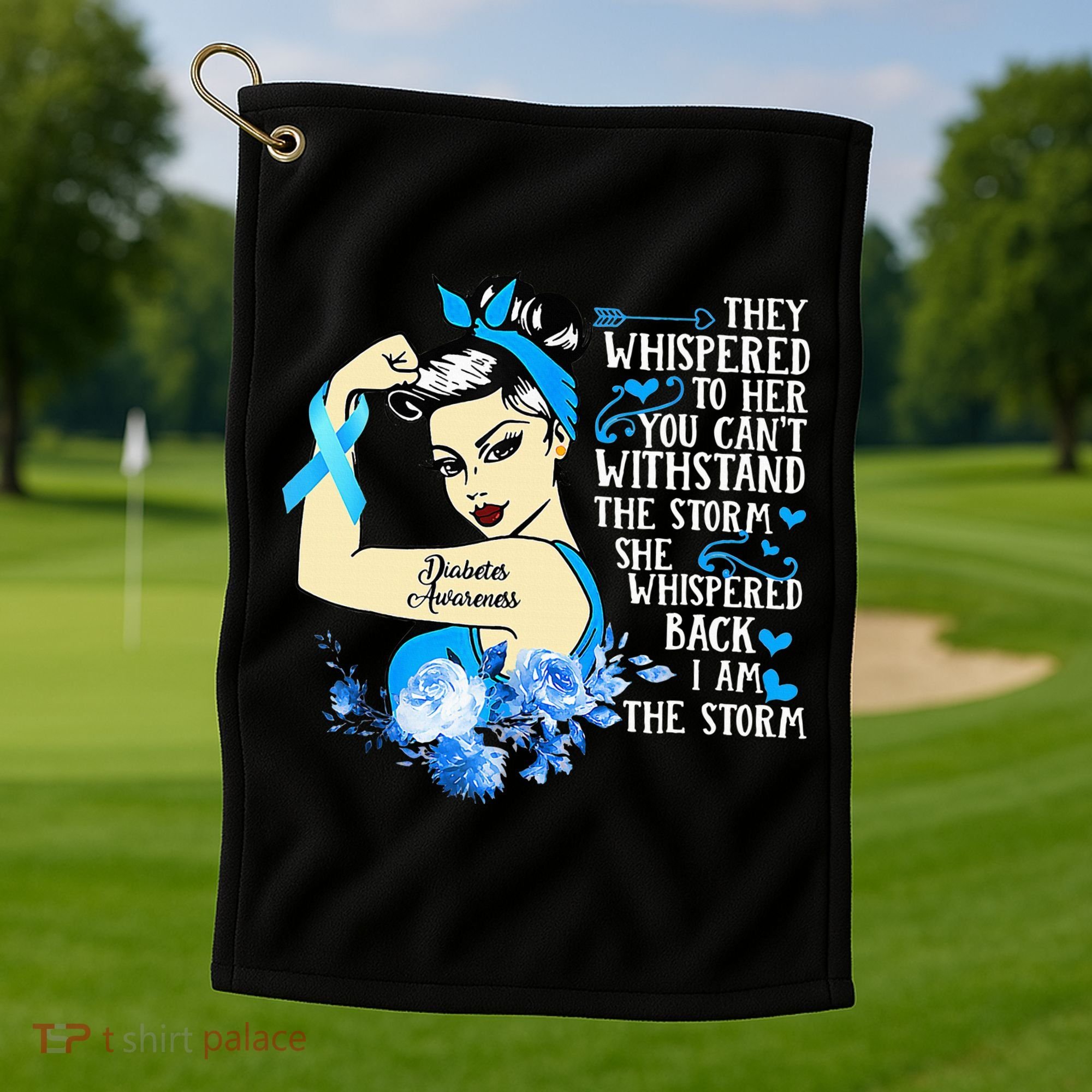 Diabetes Awareness Month For Powerful Warrior Golf Towel