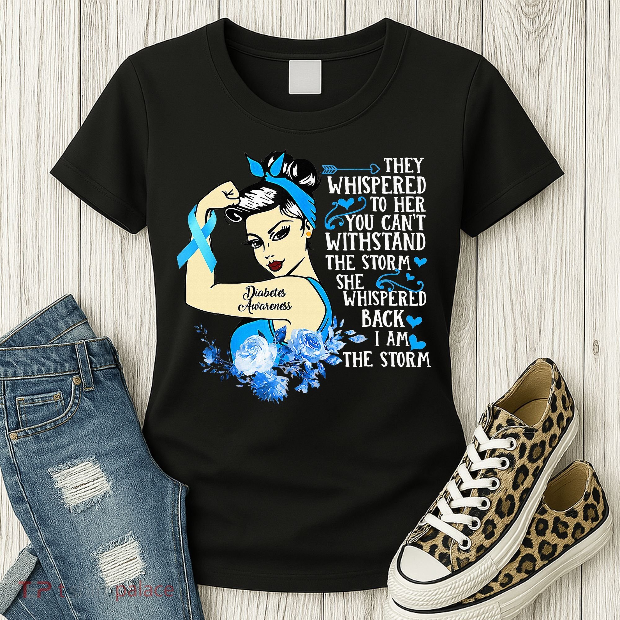 Diabetes Awareness Month For Powerful Warrior Women's T-Shirt