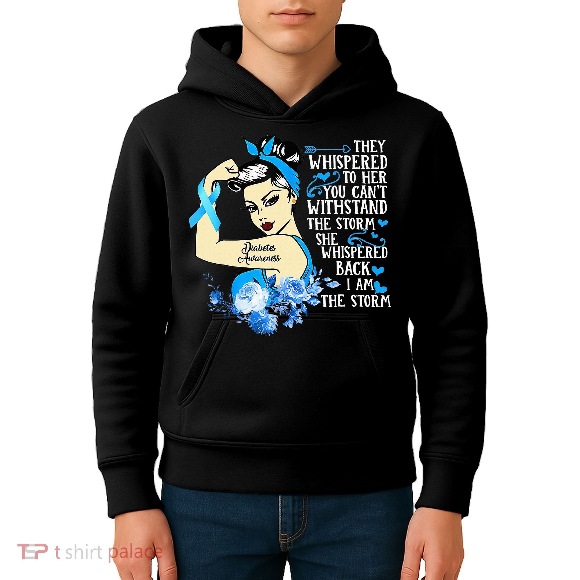 Diabetes Awareness Month For Powerful Warrior Kids Hoodie