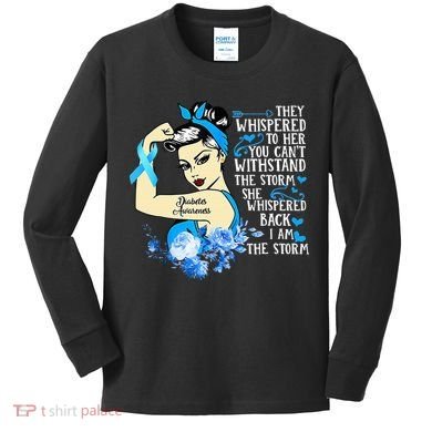 Diabetes Awareness Month For Powerful Warrior Kids Long Sleeve Shirt
