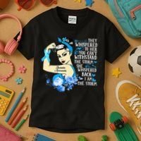 Diabetes Awareness Month For Powerful Warrior Kids T-Shirt thumb 3