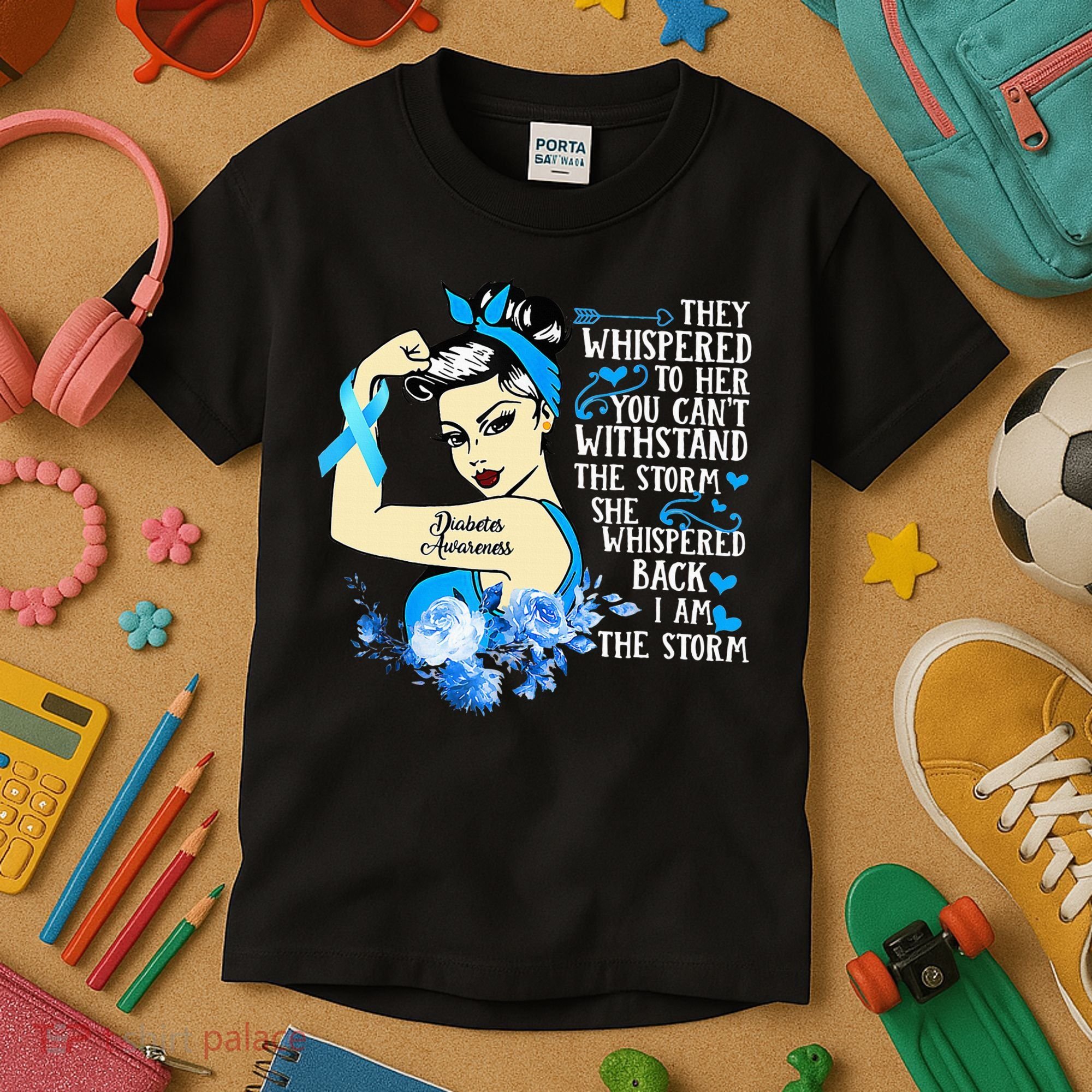 Diabetes Awareness Month For Powerful Warrior Kids T-Shirt