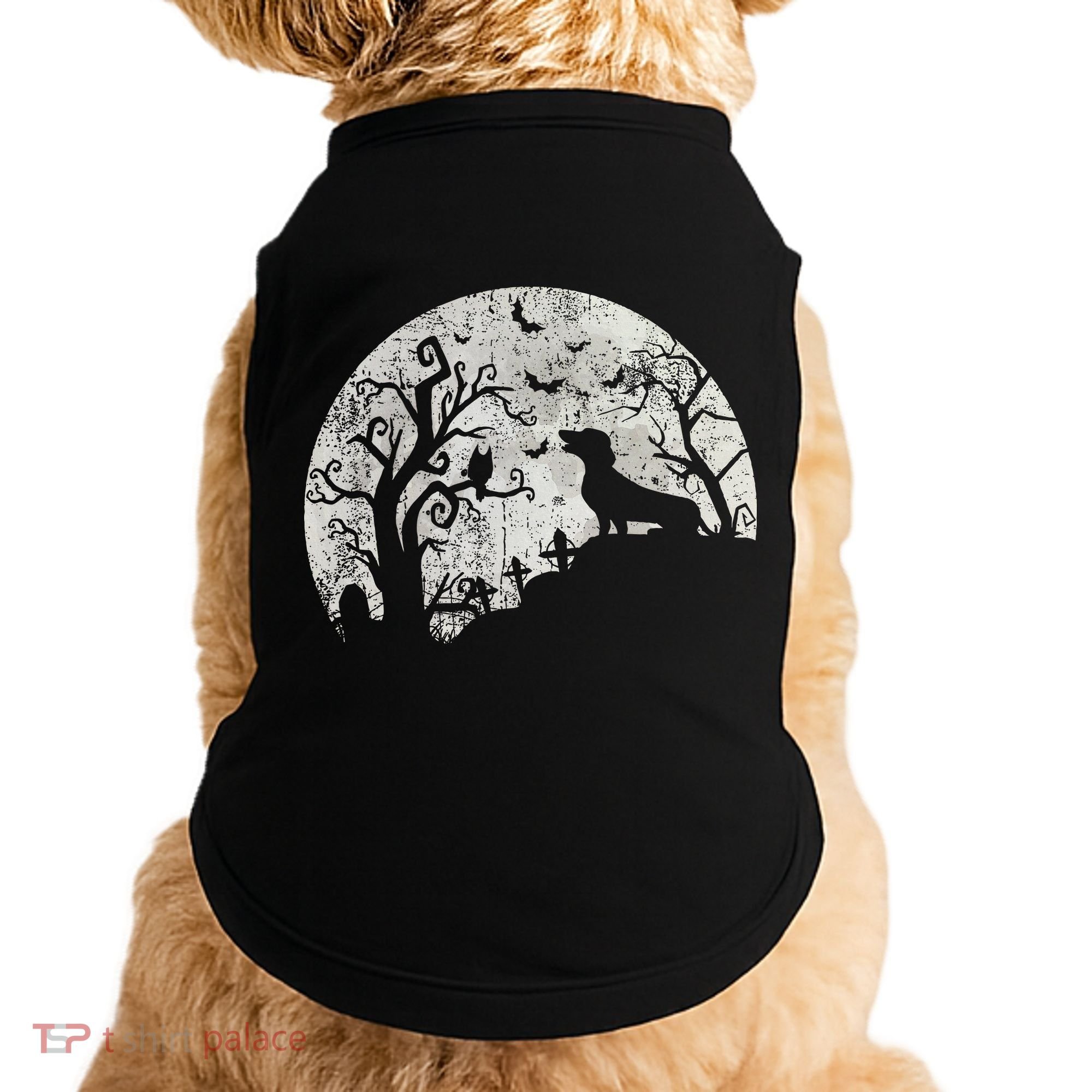 Dachshund And Moon Halloween Dachshund Lovers Pet Owner Doggie Tank