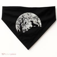 Dachshund And Moon Halloween Dachshund Lovers Pet Owner USA-Made Doggie Bandana thumb 0