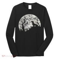 Dachshund And Moon Halloween Dachshund Lovers Pet Owner Long Sleeve Shirt thumb 0