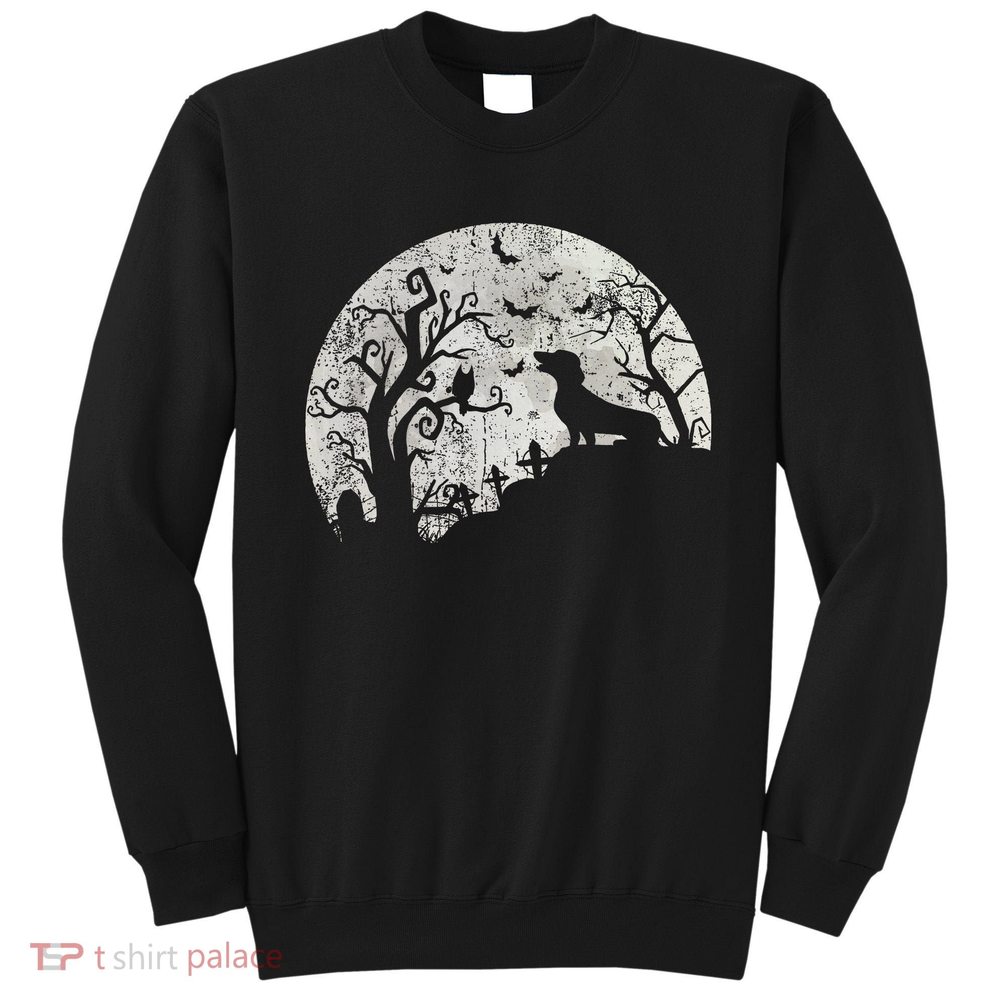 Dachshund And Moon Halloween Dachshund Lovers Pet Owner Sweatshirt