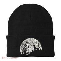 Dachshund And Moon Halloween Dachshund Lovers Pet Owner Beanie thumb 0