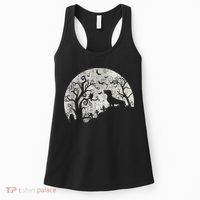 Dachshund And Moon Halloween Dachshund Lovers Pet Owner Women's Tank Top thumb 0