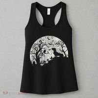 Dachshund And Moon Halloween Dachshund Lovers Pet Owner Women's Tank Top thumb 3