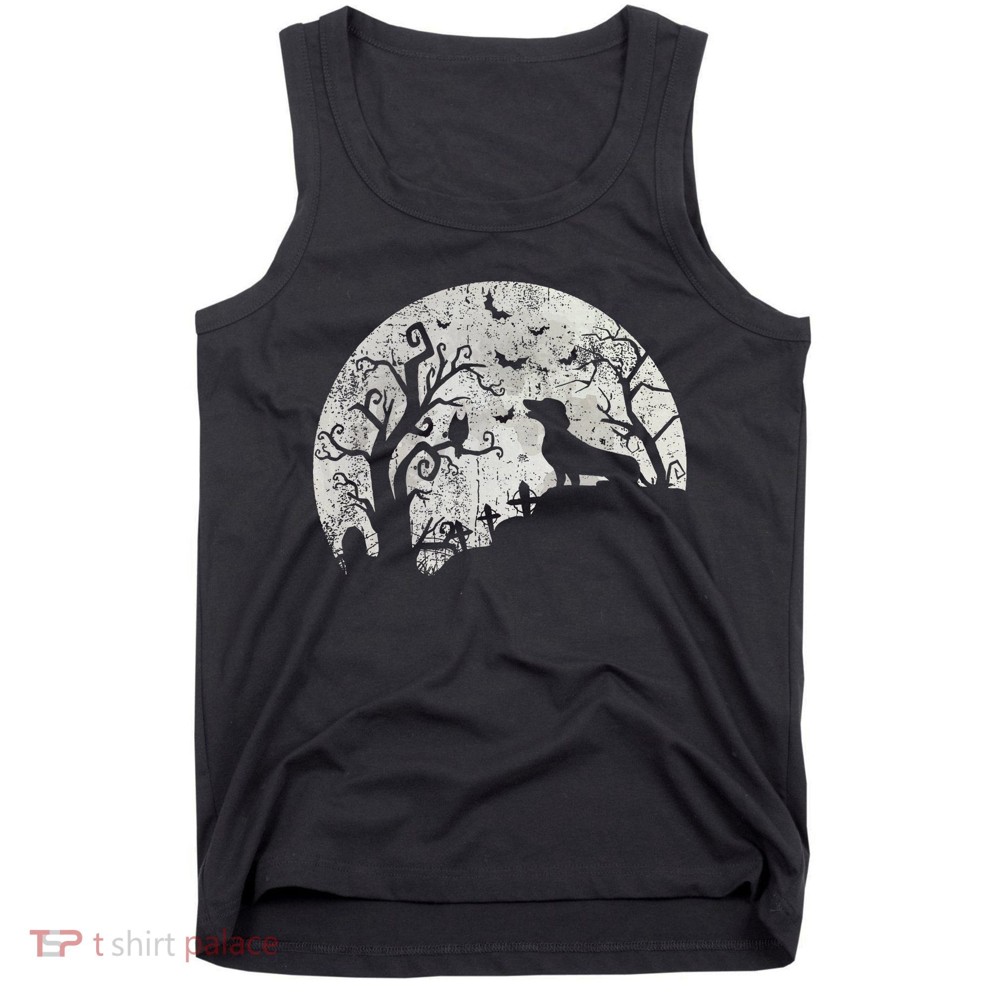 Dachshund And Moon Halloween Dachshund Lovers Pet Owner Tank Top
